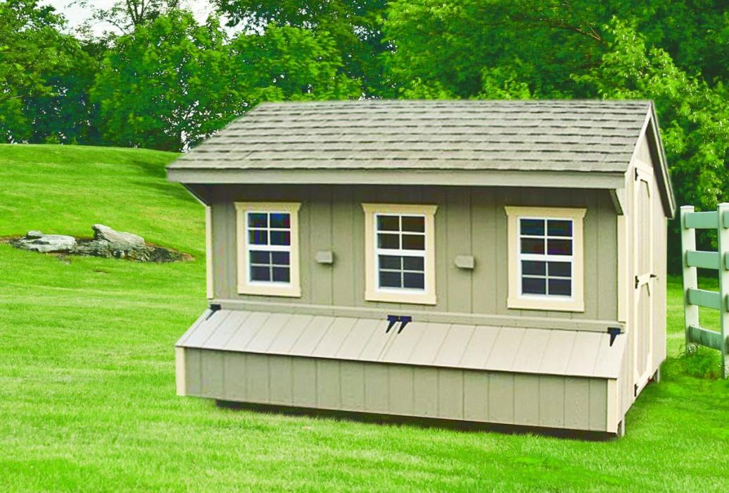 7'x12' Quaker Chicken Coop (Q712) Lancaster County Barns